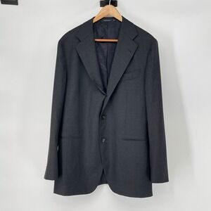 Suitsupply Pure Wool Gray Havana‎ Jetted A Slim Fit Blazer Jacket 52 Career Work